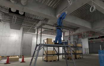 可搬式作業台　不安全行動の体感VR